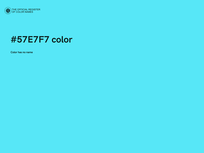 #57E7F7 color image