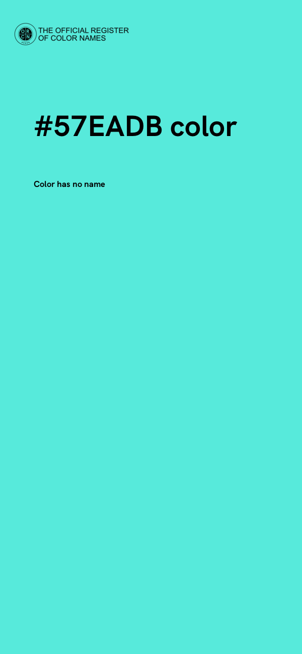 #57EADB color image