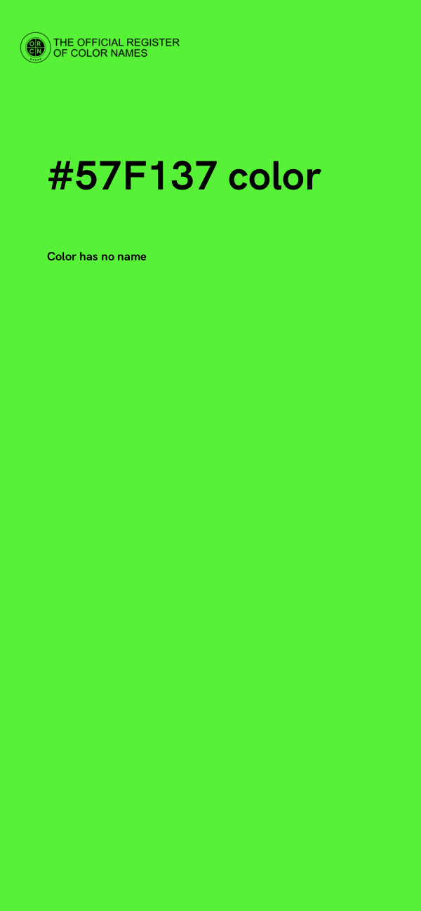 #57F137 color image