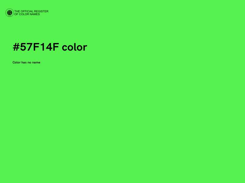 #57F14F color image