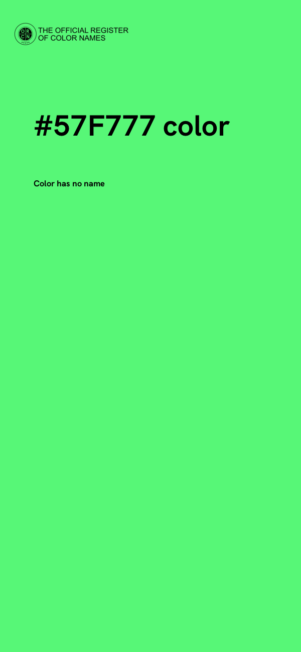 #57F777 color image