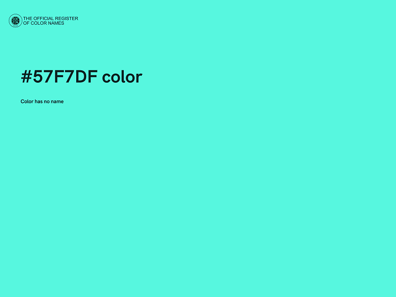 #57F7DF color image