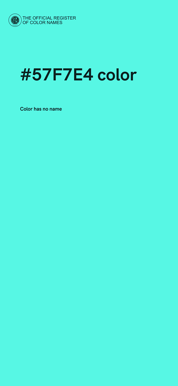 #57F7E4 color image
