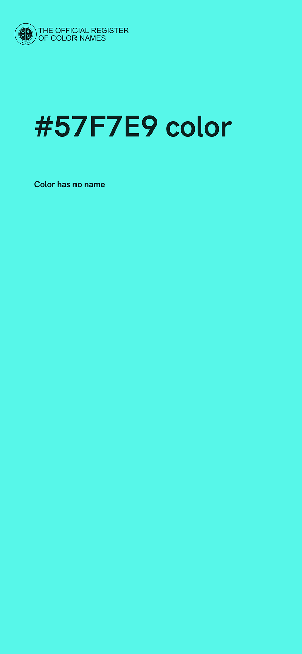 #57F7E9 color image