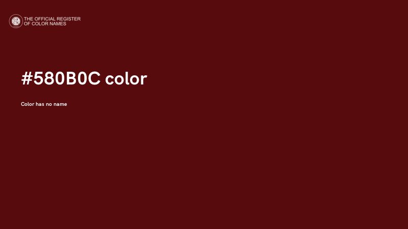 #580B0C color image