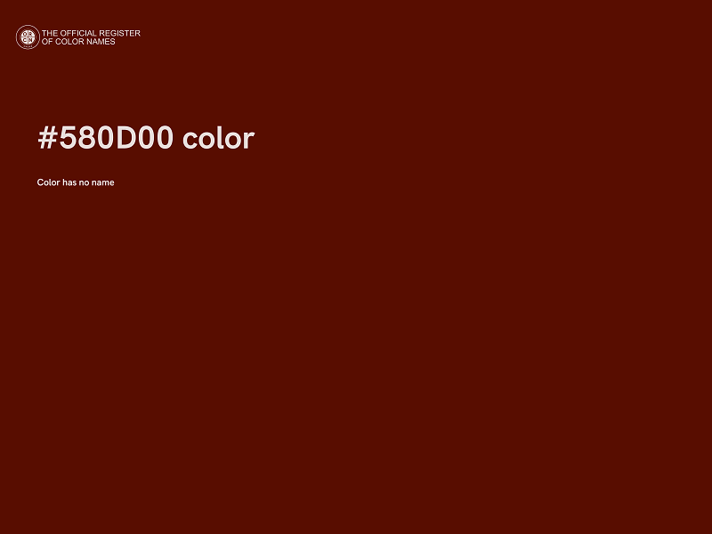 #580D00 color image