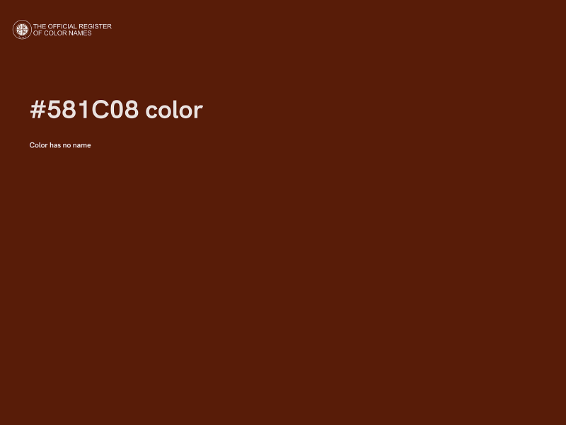 #581C08 color image