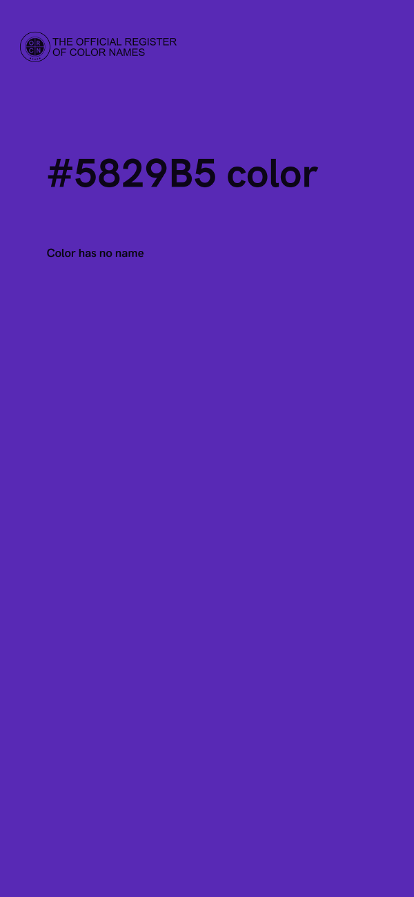 #5829B5 color image
