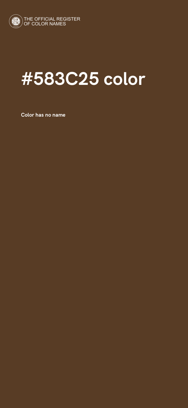 #583C25 color image