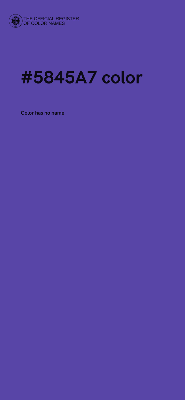 #5845A7 color image