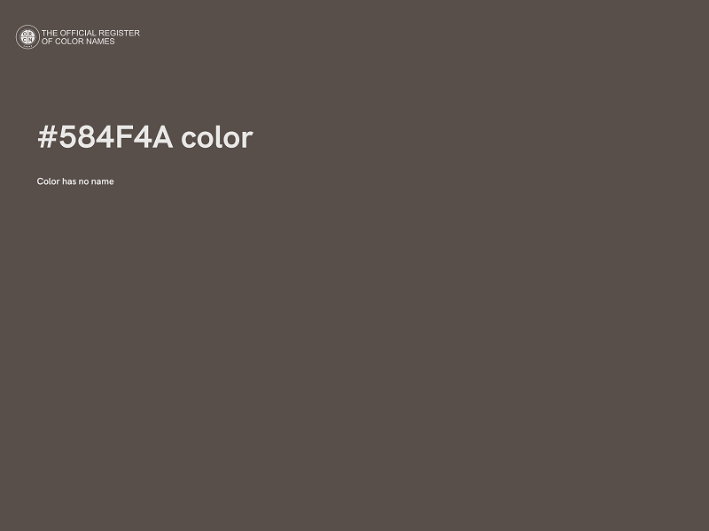 #584F4A color image