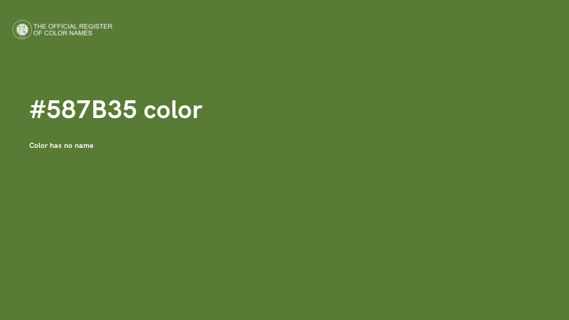 #587B35 color image