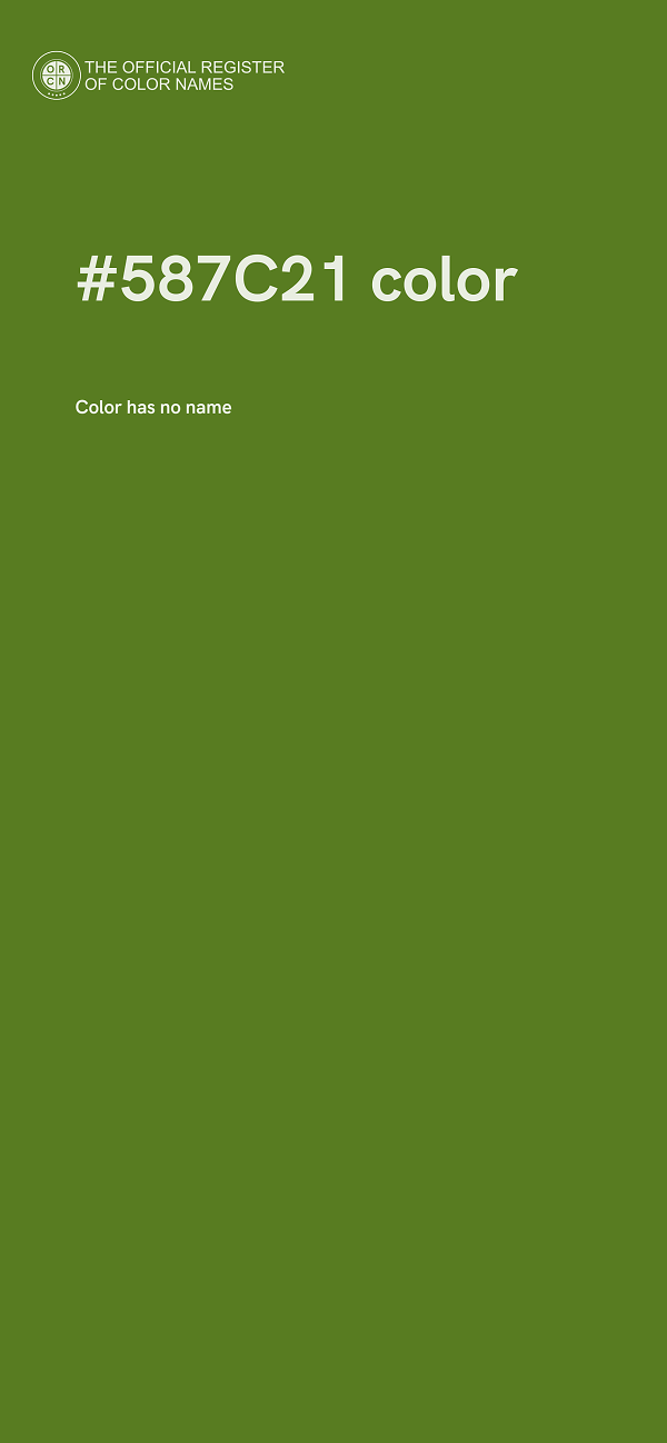 #587C21 color image