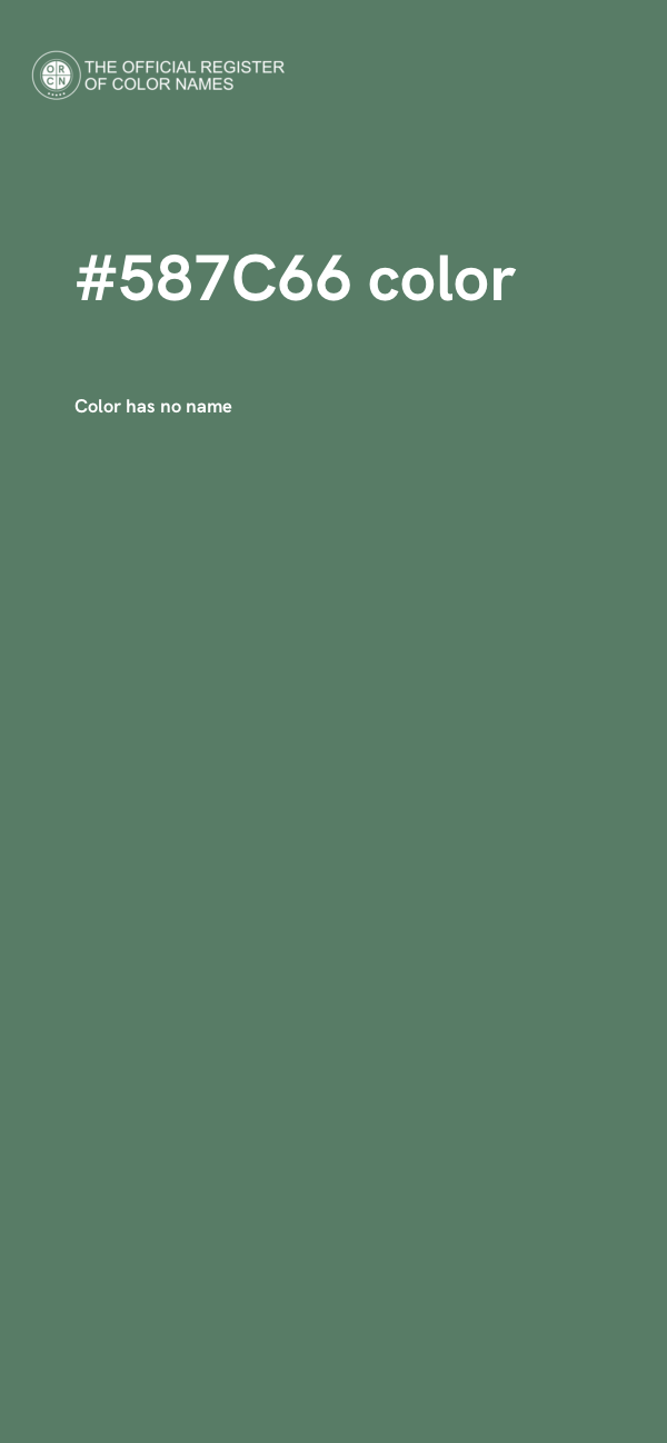 #587C66 color image
