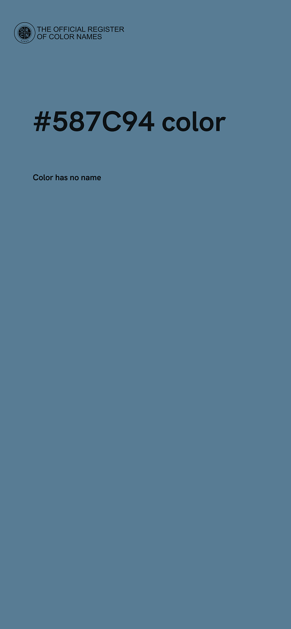 #587C94 color image