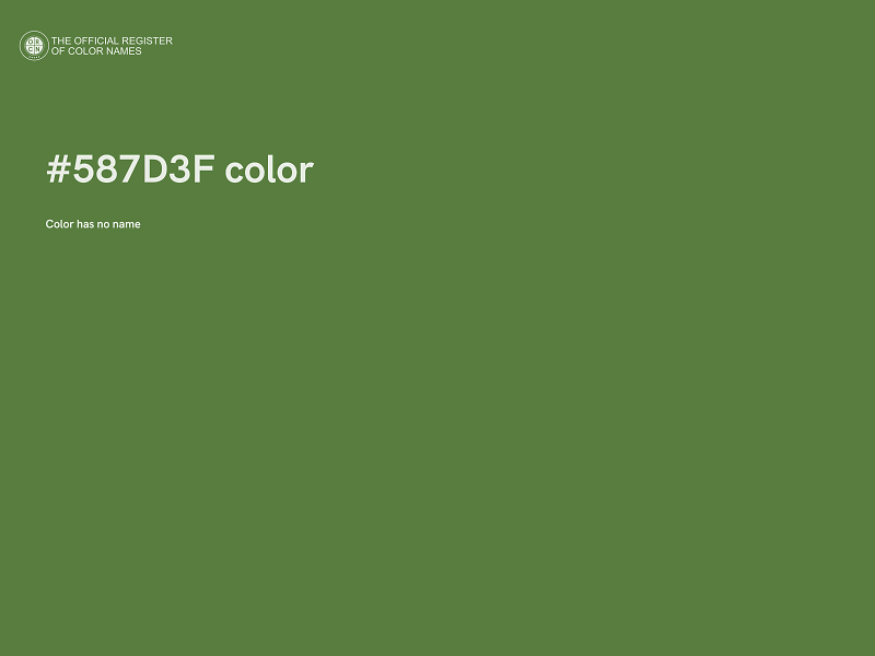 #587D3F color image