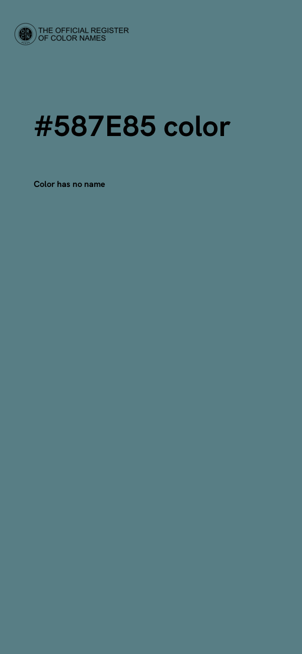 #587E85 color image