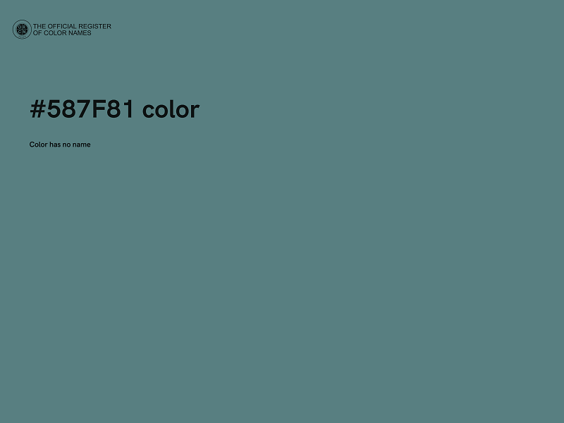 #587F81 color image