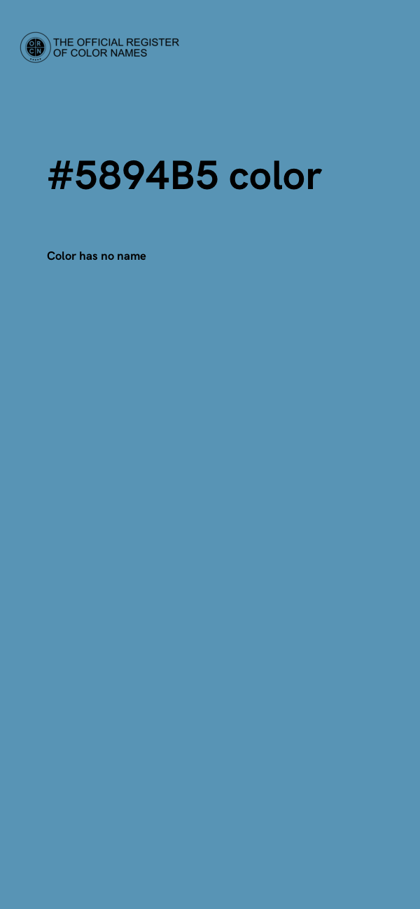 #5894B5 color image