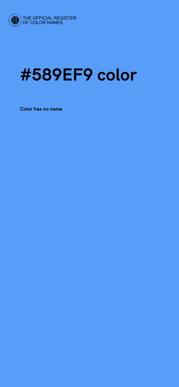 #589EF9 color image