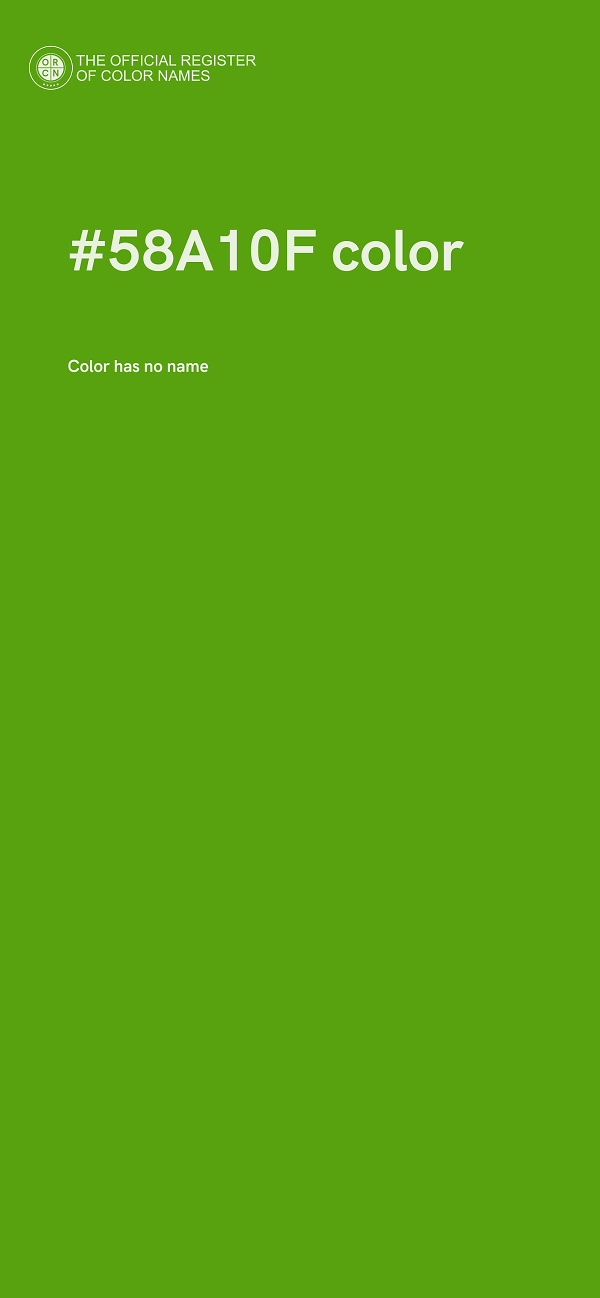 #58A10F color image