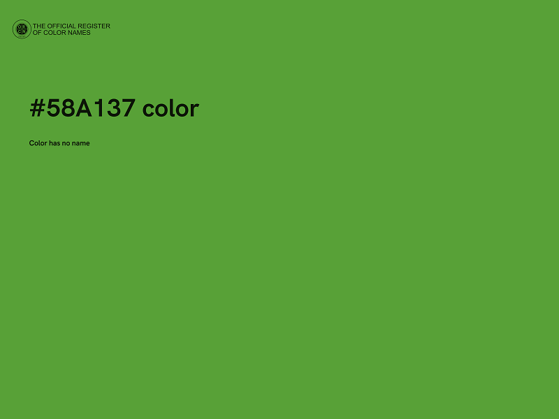 #58A137 color image