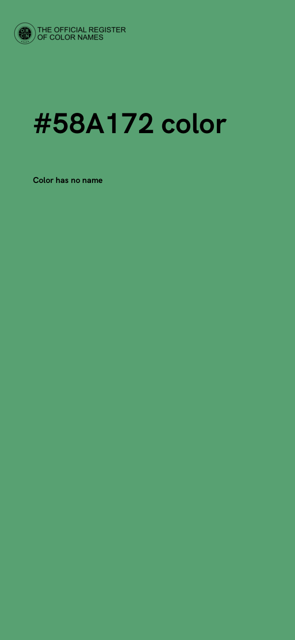 #58A172 color image