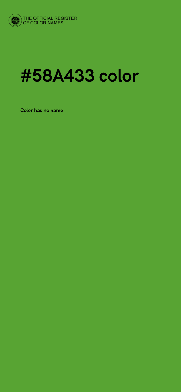 #58A433 color image