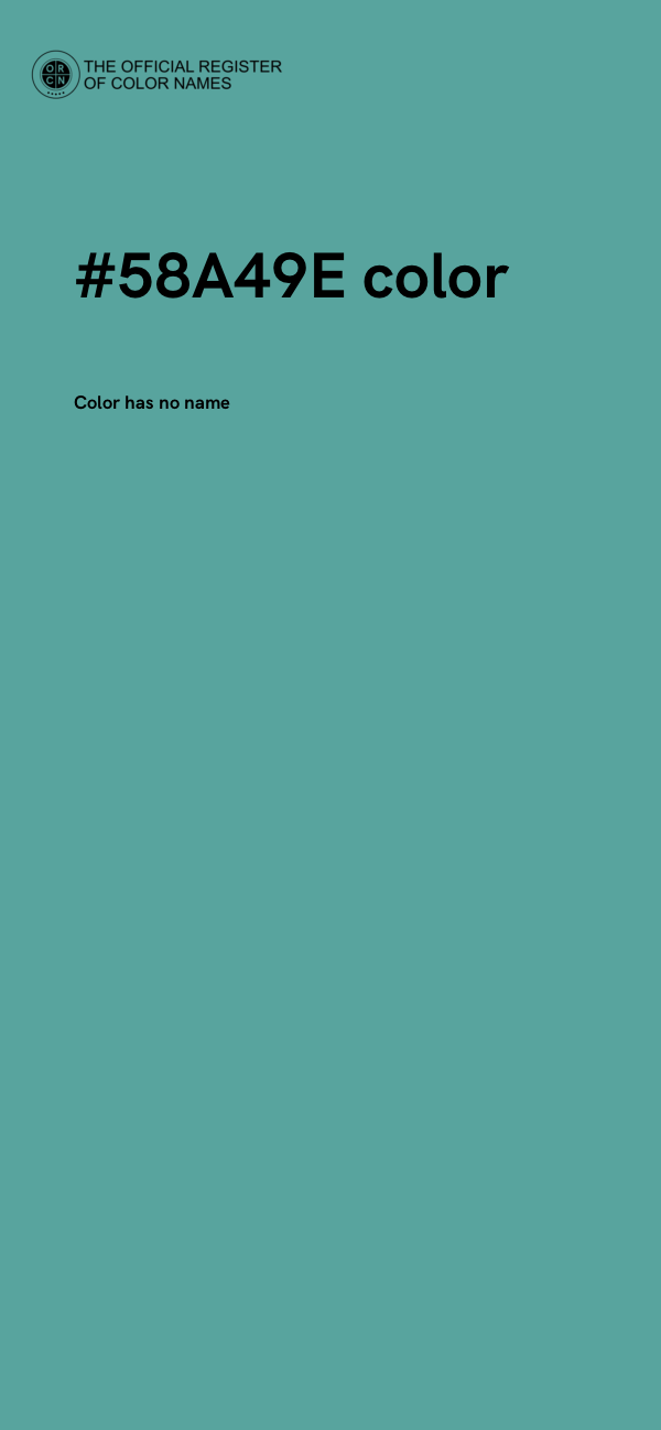 #58A49E color image
