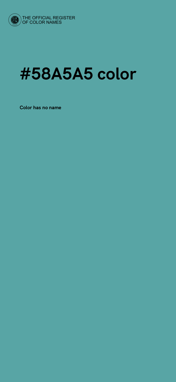 #58A5A5 color image