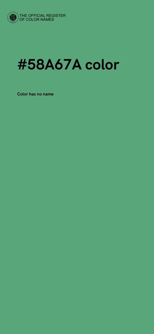 #58A67A color image