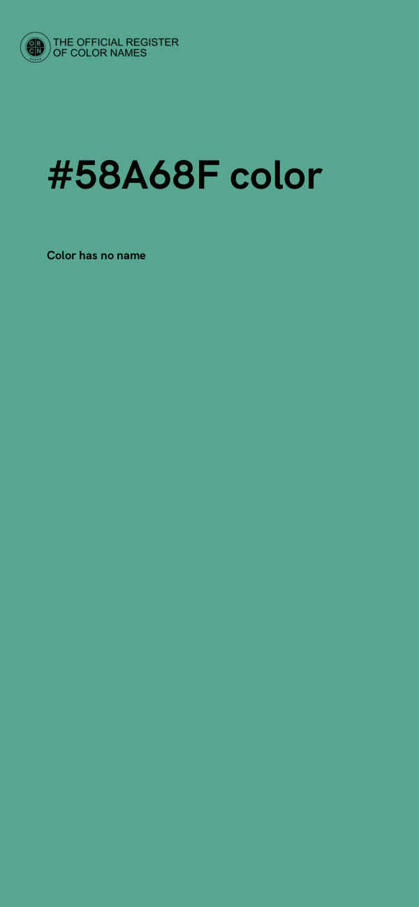 #58A68F color image