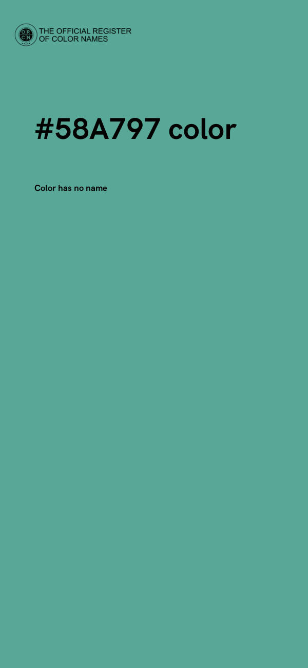#58A797 color image
