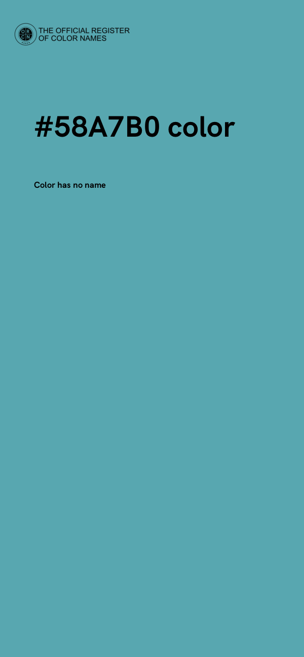 #58A7B0 color image