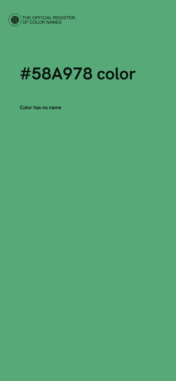 #58A978 color image