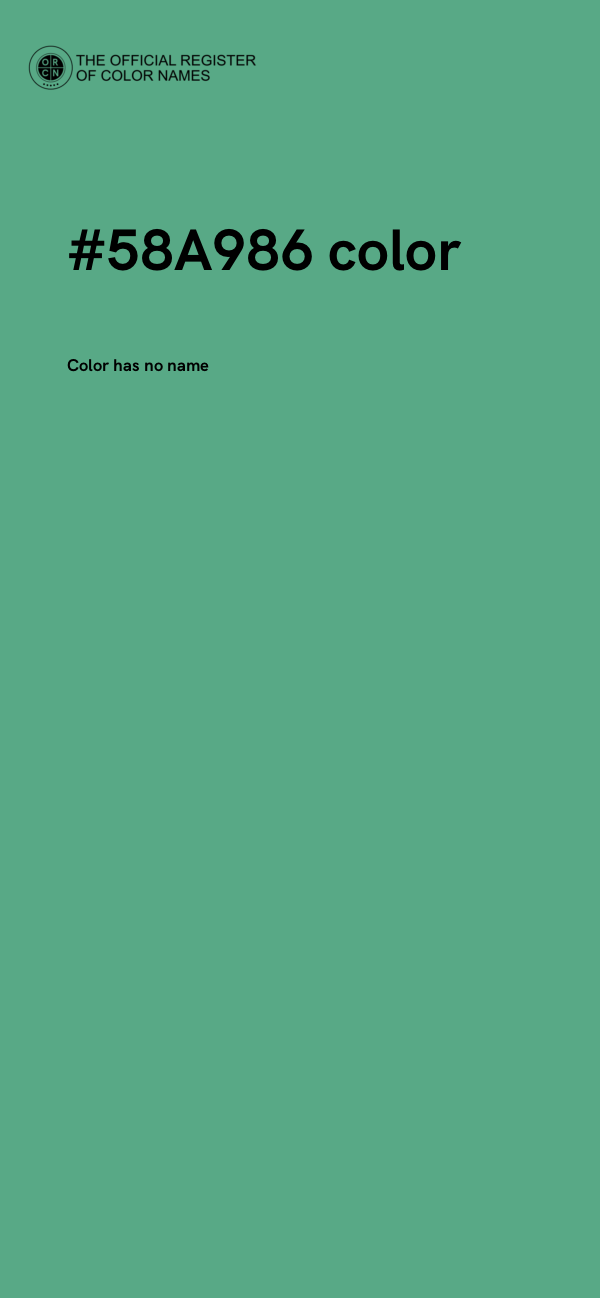 #58A986 color image