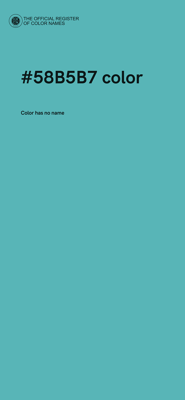 #58B5B7 color image