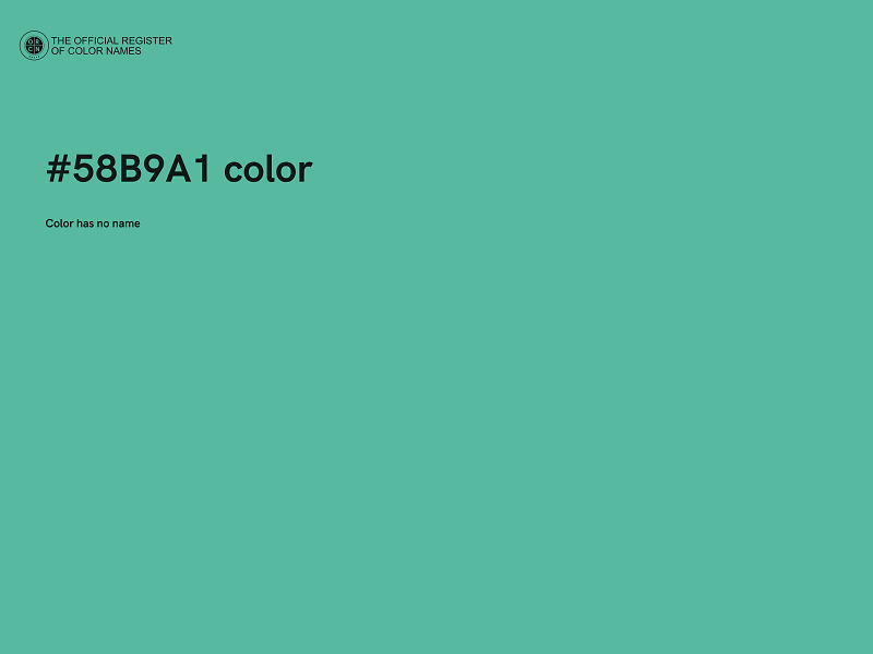 #58B9A1 color image