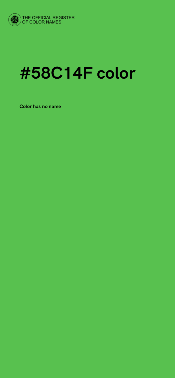 #58C14F color image