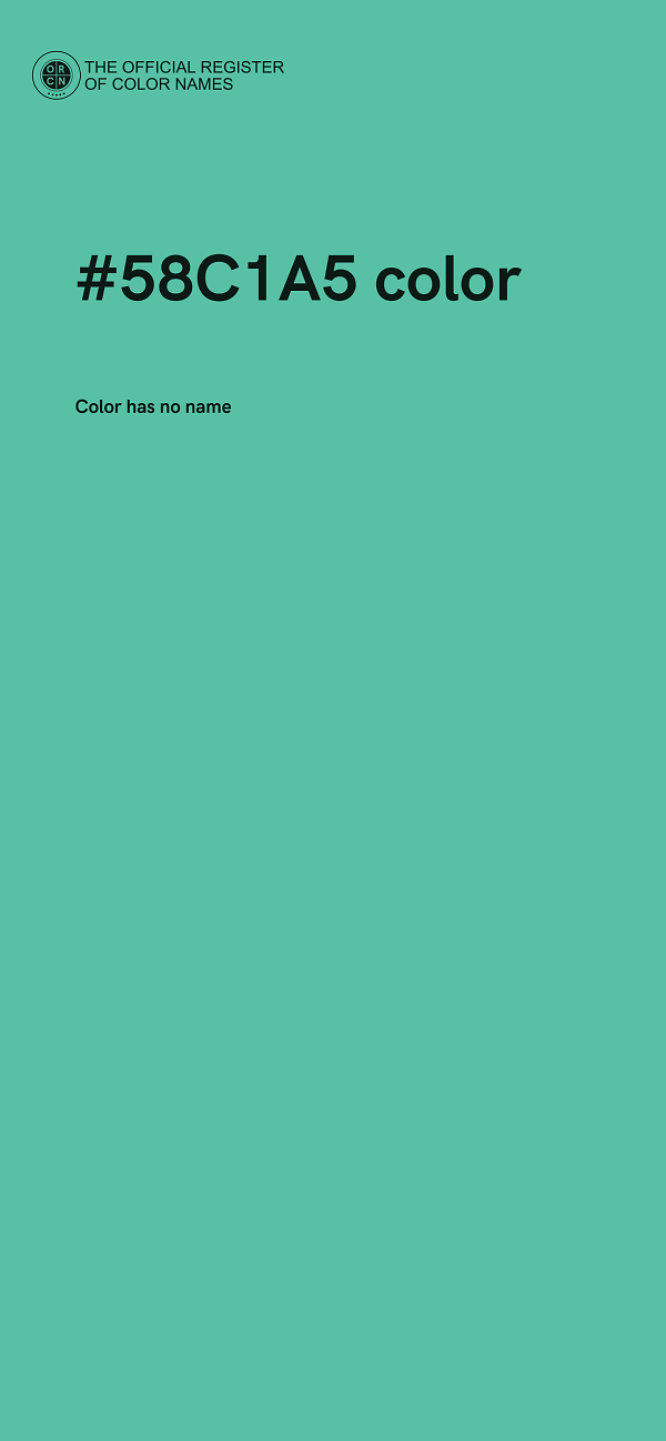 #58C1A5 color image