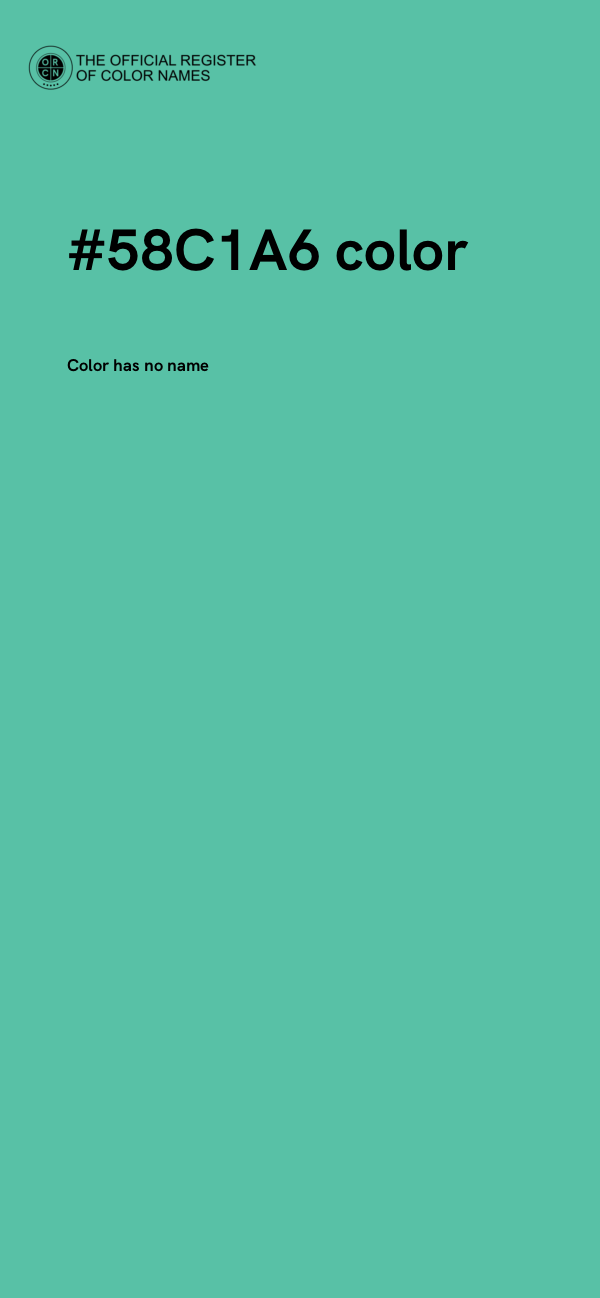 #58C1A6 color image