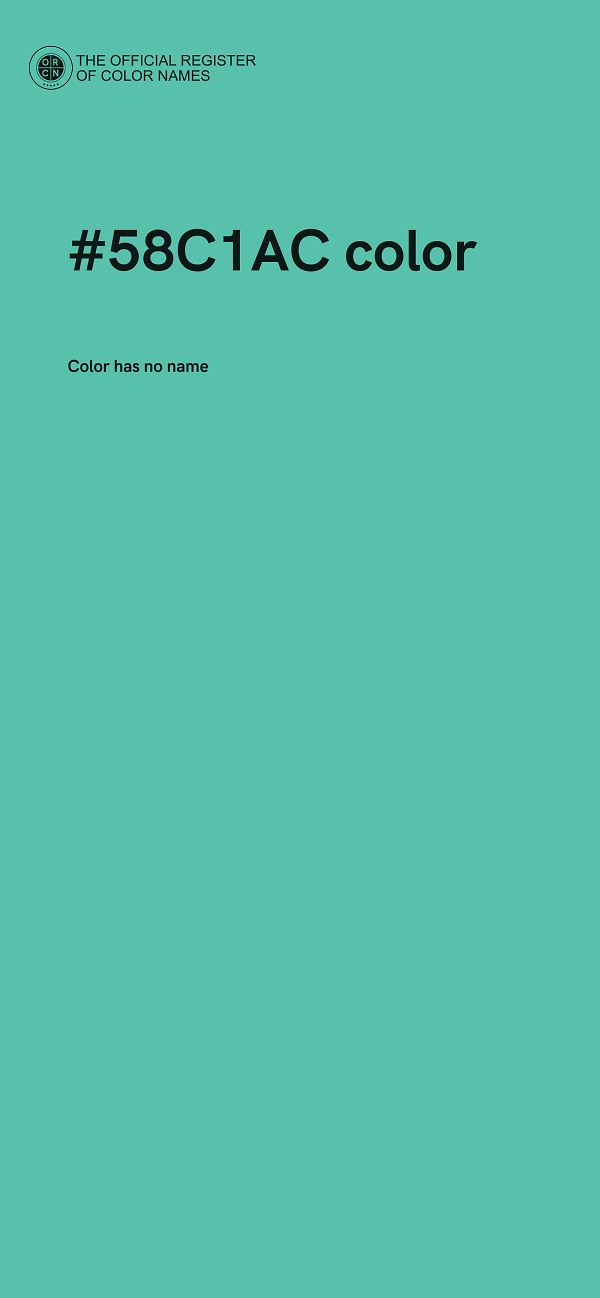 #58C1AC color image
