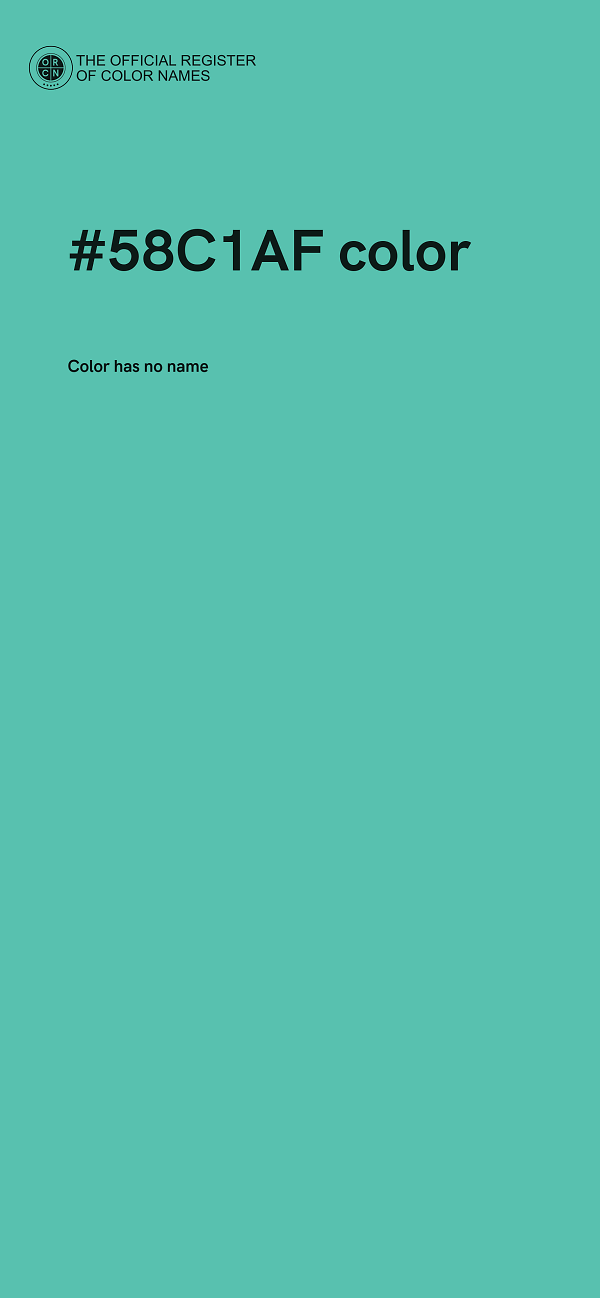 #58C1AF color image
