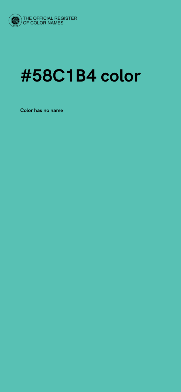 #58C1B4 color image