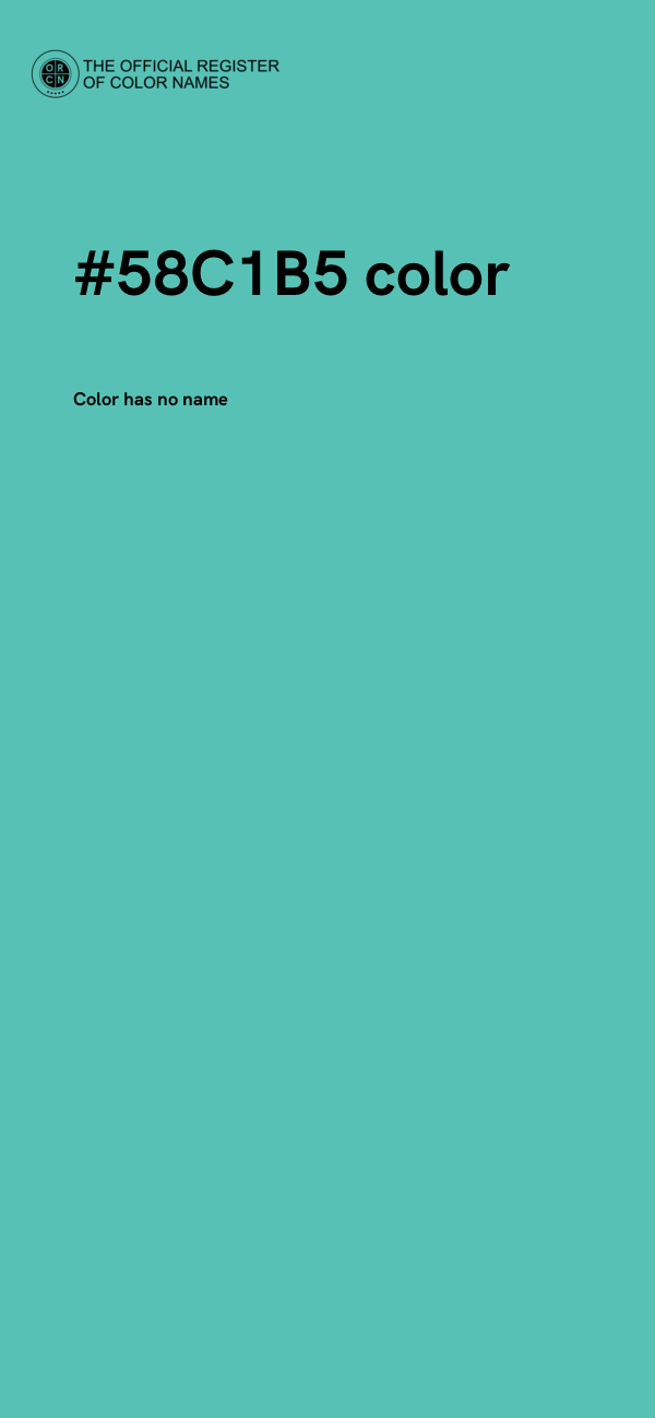 #58C1B5 color image