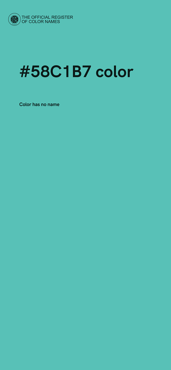 #58C1B7 color image