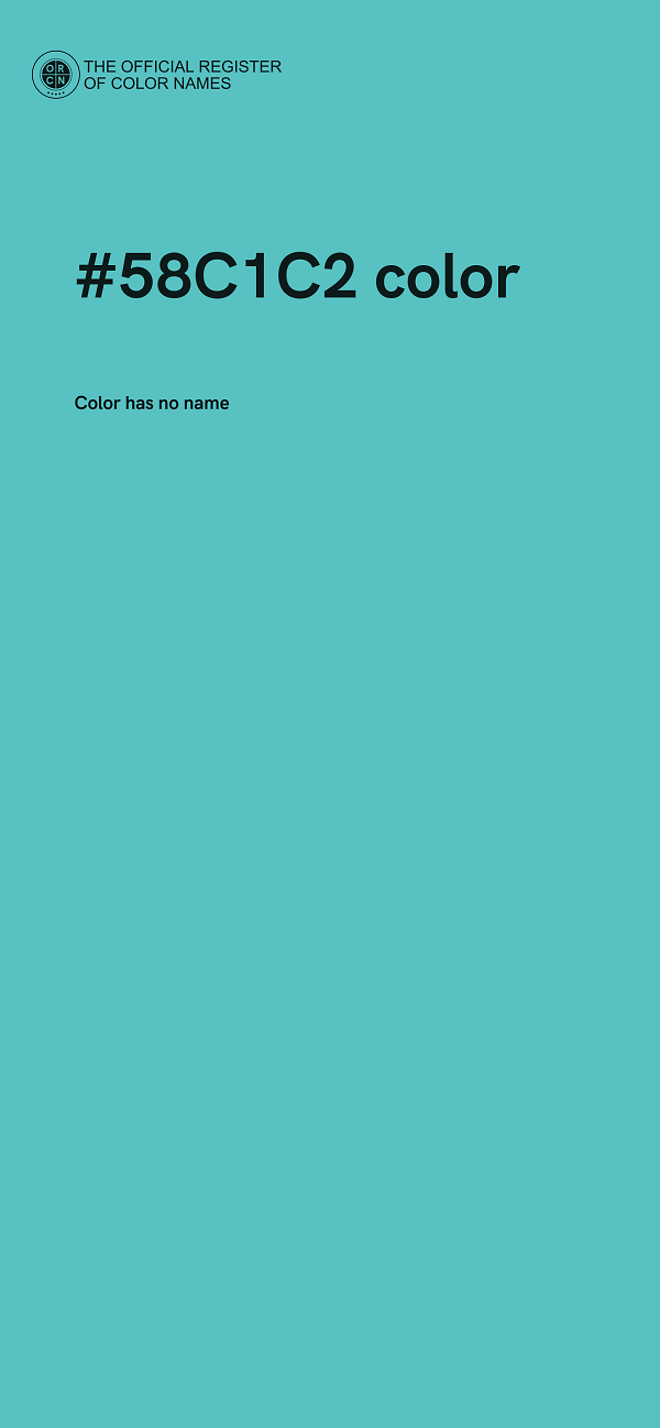 #58C1C2 color image