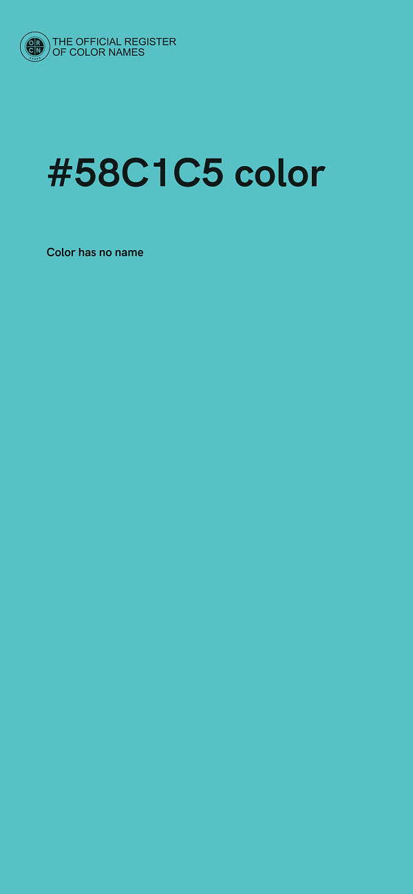 #58C1C5 color image