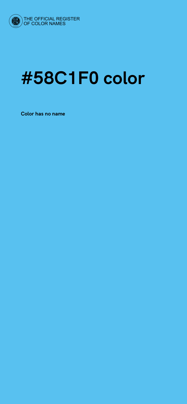 #58C1F0 color image