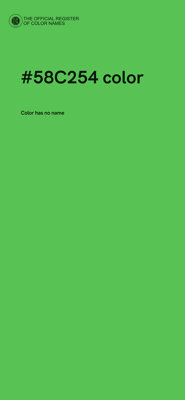 #58C254 color image